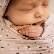 Load image into Gallery viewer, Baby Stretchy Swaddle & Bow | Pink Rosie