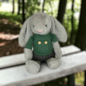 30cm Bunny | Walder with Green Jersey and Stripe Pants