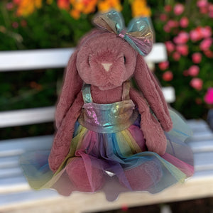 35cm Bunny | Frankie with Rainbow Tutu Dress