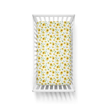 Load image into Gallery viewer, Organic Fitted Cot Sheet | Sunflower