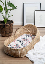 Load image into Gallery viewer, Bassinet Sheet/Change Mat cover | Watercolour Blossom