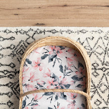 Load image into Gallery viewer, Bassinet Sheet/Change Mat cover | Watercolour Blossom