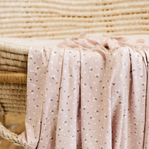 Baby Stretchy Swaddle & Bow | Pink Rosie