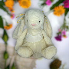 Load image into Gallery viewer, 30cm or 35cm Bunny | Blake with white dress and yellow floral bows
