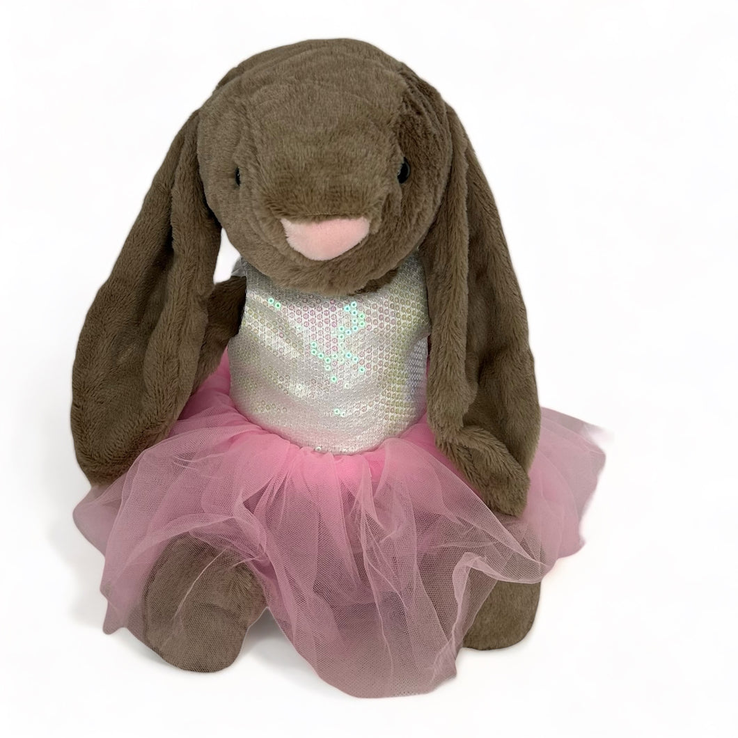 45cm Bunny | Avery with Pink and White Sequin Tutu Dress