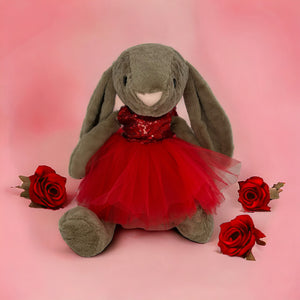 45cm Bunny | Avery with Red Sequin Tutu Dress