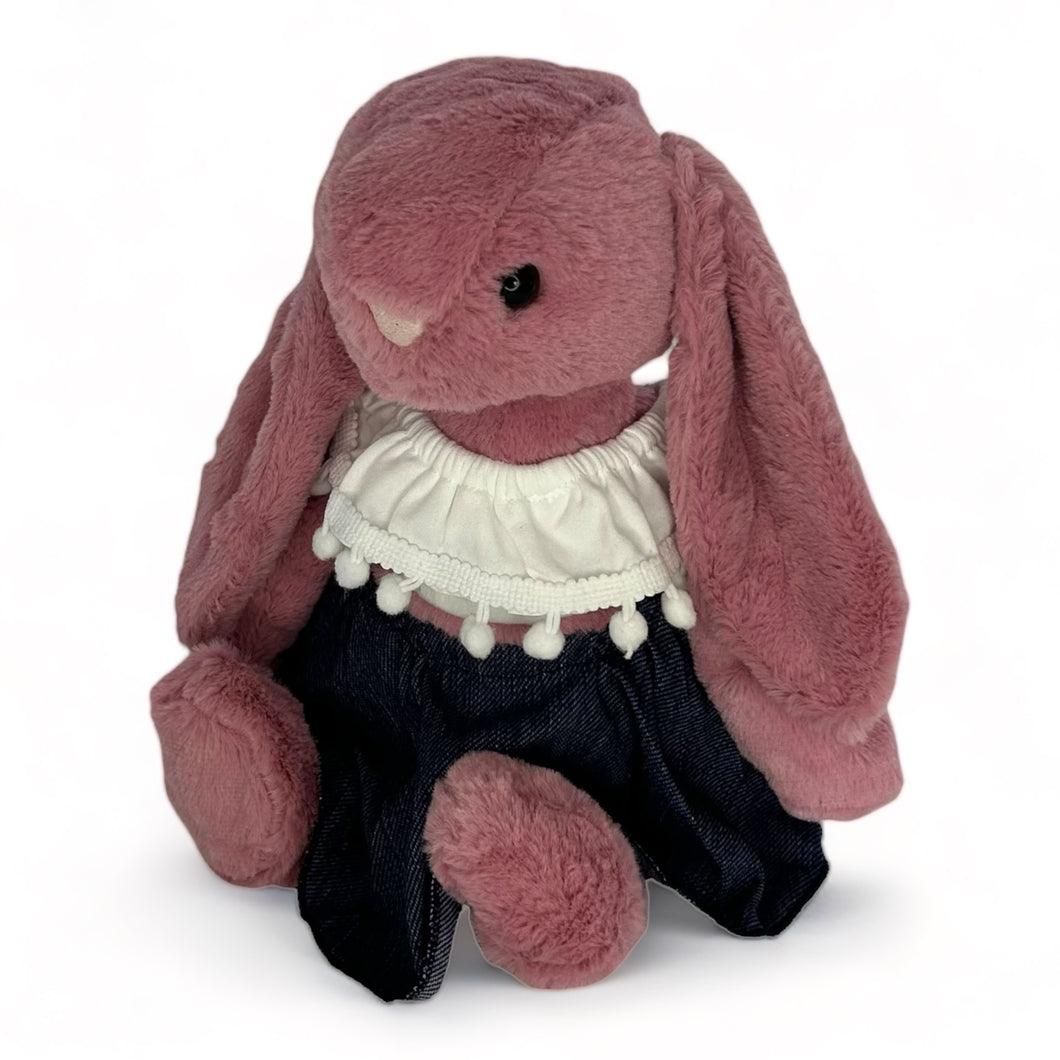 35cm Bunny | Frankie with White Pom Pom Top and Skirt