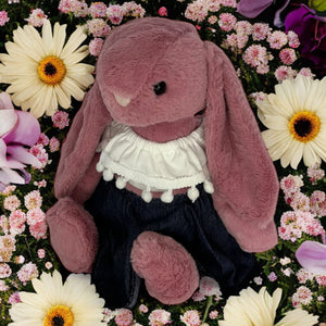 35cm Bunny | Frankie with White Pom Pom Top and Skirt