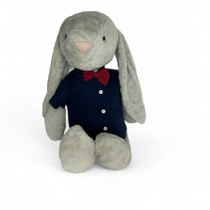 65cm Bunny | Walder with a Blue Shirt and Red Tie