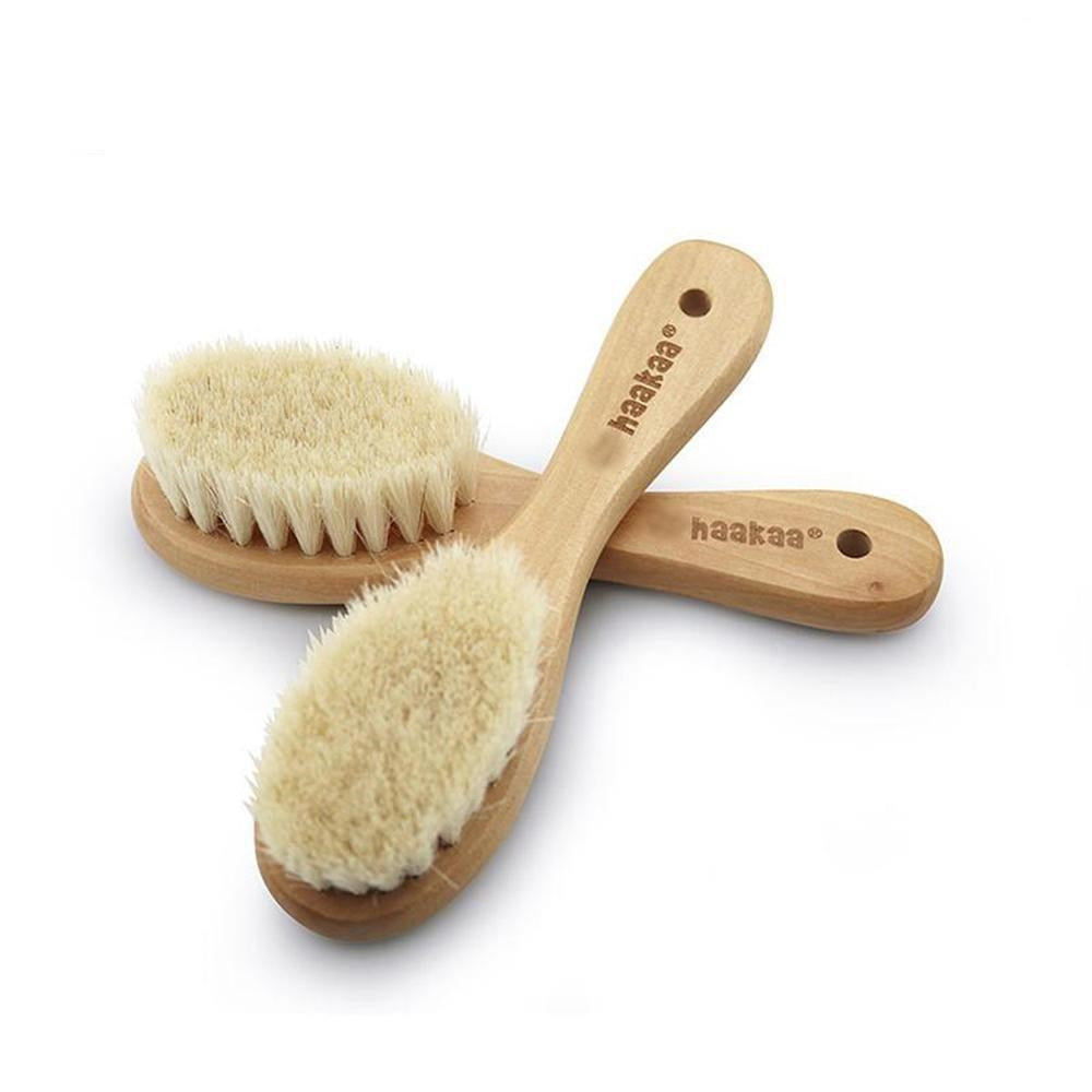 Goat Wool Wooden Baby Hair Brush