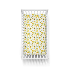 Load image into Gallery viewer, Organic Fitted Cot Sheet | Sunflower
