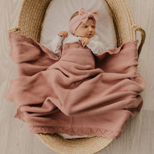 Load image into Gallery viewer, Heirloom Knit Blanket | Rose Pink
